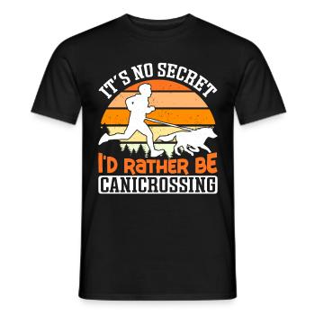 Chien de course Canicross Design - T-shirt homme - noir - Devant - AI Model Male 178 light (178cm)