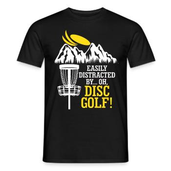 Discgolf Disc golf Frisbee - Men's T-Shirt - black - Front - AI Model Male 178 light (178cm)