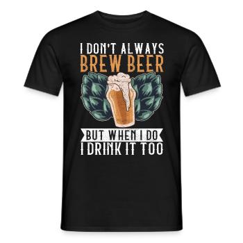 Beer Brewer Beer Brewing - Men's T-Shirt - black - Front - AI Model Male 178 light (178cm)