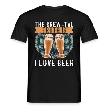 Beer Brewer Beer Brewing - Men's T-Shirt - black - Front - AI Model Male 178 light (178cm)