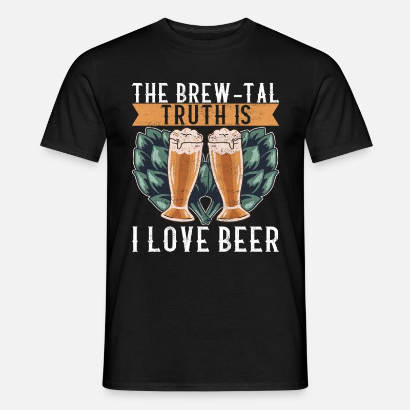 Bierbrauer Bier Brauen - Männer T-Shirt - Schwarz