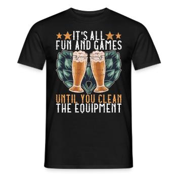 Beer Brewer Beer Brewing - Men's T-Shirt - black - Front - AI Model Male 178 light (178cm)