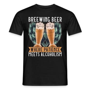 Beer Brewer Beer Brewing - Men's T-Shirt - black - Front - AI Model Male 178 light (178cm)