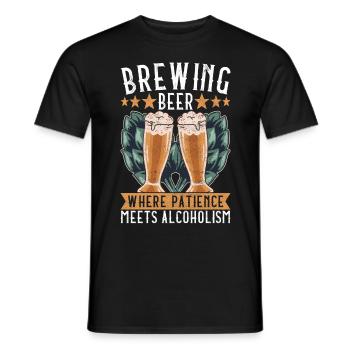 Beer Brewer Beer Brewing - Men's T-Shirt - black - Front - AI Model Male 178 light (178cm)