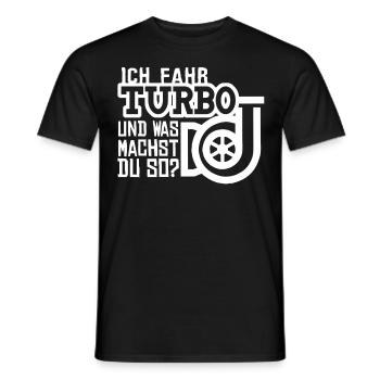 Turbolader Spruch Werkstatt Tuning - Männer T-Shirt - Schwarz - Vorne - AI Model Male 178 light (178cm)