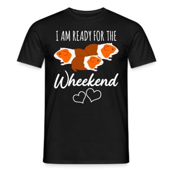 Week-end de blagues des cochons d’Inde - T-shirt homme - noir - Devant - AI Model Male 178 light (178cm)