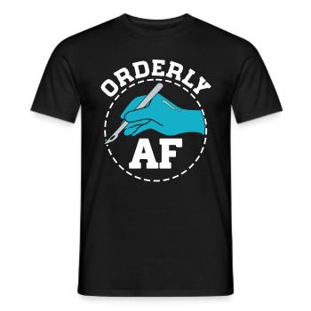 Chirurgischer Assistent Orderly AF - Männer T-Shirt - Schwarz - Vorne - AI Model Male 178 light (178cm)