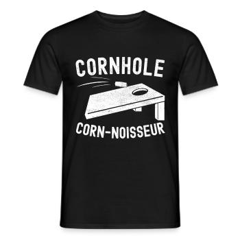 Cornhole Player Cornhole Board - Men's T-Shirt - black - Front - AI Model Male 178 light (178cm)