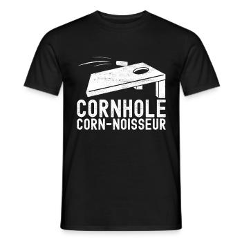 Cornhole Player Cornhole Board - Men's T-Shirt - black - Front - AI Model Male 178 light (178cm)