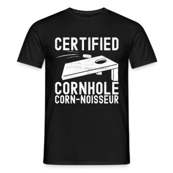 Cornhole Player Cornhole Board - Men's T-Shirt - black - Front - AI Model Male 178 light (178cm)