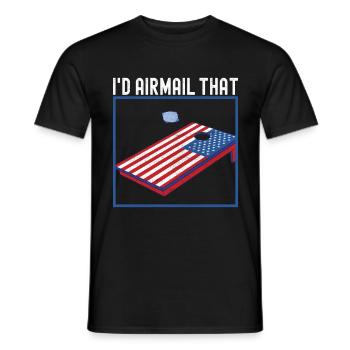 Cornhole Player Cornhole Board - Men's T-Shirt - black - Front - AI Model Male 178 light (178cm)