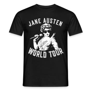 Tournée mondiale de Jane Austen - T-shirt homme - noir - Devant - AI Model Male 178 light (178cm)