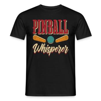 Pinball Whisperer Pinball Player - Men's T-Shirt - black - Front - AI Model Male 178 light (178cm)