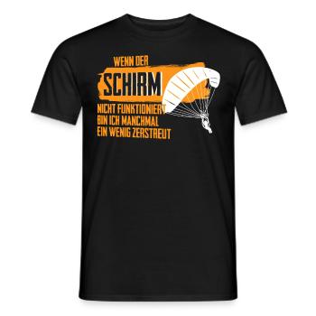 Paragliding Gleitsegeln Paraglider - Männer T-Shirt - Schwarz - Vorne - AI Model Male 178 light (178cm)