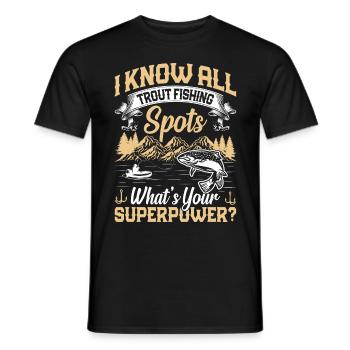 Funny Fishing Men Women - Männer T-Shirt - Schwarz - Vorne - AI Model Male 178 light (178cm)
