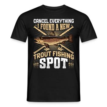 Funny Fishing Men Women - Männer T-Shirt - Schwarz - Vorne - AI Model Male 178 light (178cm)