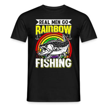 Funny Fishing Men Women - Männer T-Shirt - Schwarz - Vorne - AI Model Male 178 light (178cm)