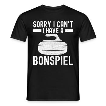 Curling Curling players - Men's T-Shirt - black - Front - AI Model Male 178 light (178cm)