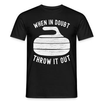 Curling Curling players - Men's T-Shirt - black - Front - AI Model Male 178 light (178cm)