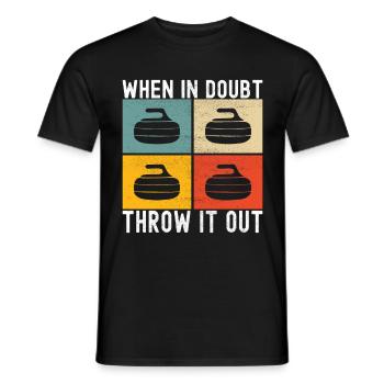 Curling Curling players - Men's T-Shirt - black - Front - AI Model Male 178 light (178cm)