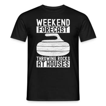 Curling Curling players - Men's T-Shirt - black - Front - AI Model Male 178 light (178cm)
