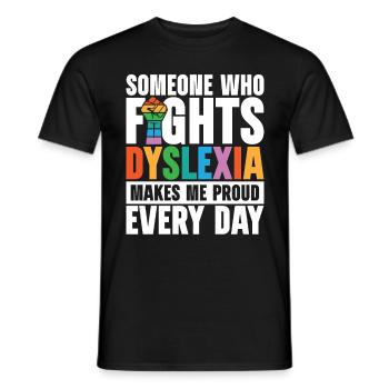 Dyslexia Teacher Dyslexic - Men's T-Shirt - black - Front - AI Model Male 178 light (178cm)