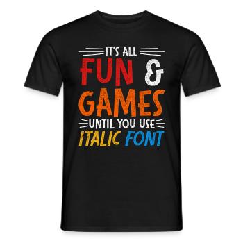 Dyslexia dyslexic - Men's T-Shirt - black - Front - AI Model Male 178 light (178cm)