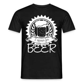 Bière Brasseurs de bière Buvez de la bière Buveurs de bière - T-shirt homme - noir - Devant - AI Model Male 178 light (178cm)
