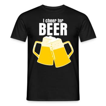 Fête de la bière Buveurs de bière Alcooliser Brasseurs de bière - T-shirt homme - noir - Devant - AI Model Male 178 light (178cm)