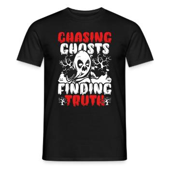 Geisterjagd Chasing Ghosts Finding Truth - Männer T-Shirt - Schwarz - Vorne - AI Model Male 178 light (178cm)