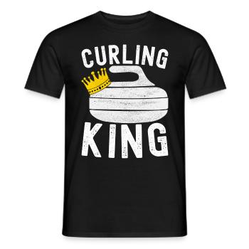 Curling Curling players - Men's T-Shirt - black - Front - AI Model Male 178 light (178cm)