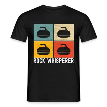 Curling Curling players - Men's T-Shirt - black - Front - AI Model Male 178 light (178cm)