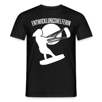 Kitesurfen verhedderte Leinen Kitesurfer - Männer T-Shirt - Schwarz - Vorne - AI Model Male 178 light (178cm)