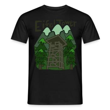 Aussichtsturm Eifel Eifeler Eifler - Männer T-Shirt - Schwarz - Vorne - AI Model Male 178 light (178cm)