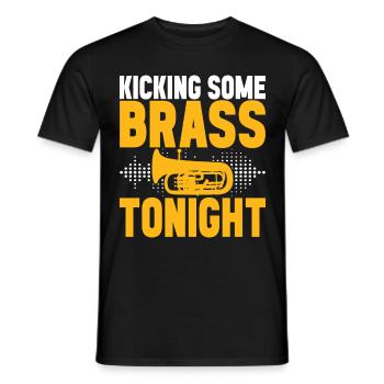 Euphonium Bariton Tenorhorn - Männer T-Shirt - Schwarz - Vorne - AI Model Male 178 light (178cm)