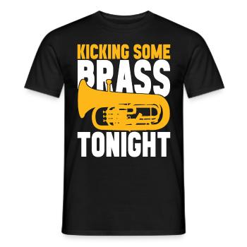 Euphonium Bariton Tenorhorn - Männer T-Shirt - Schwarz - Vorne - AI Model Male 178 light (178cm)
