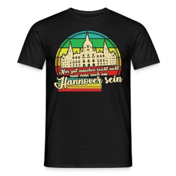 Hannover Retro - Männer T-Shirt - Schwarz - Vorne - AI Model Male 178 light (178cm)