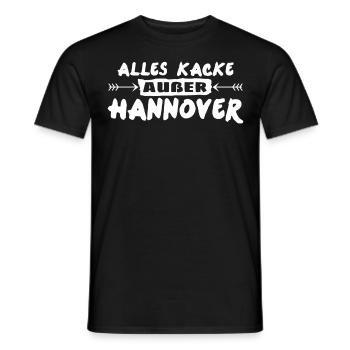Hannover Spruch - Männer T-Shirt - Schwarz - Vorne - AI Model Male 178 light (178cm)