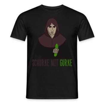Rogue with cucumber - Men's T-Shirt - black - Front - AI Model Male 178 light (178cm)