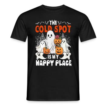 Ghost Hunt Le point froid est mon endroit heureux - T-shirt homme - noir - Devant - AI Model Male 178 light (178cm)