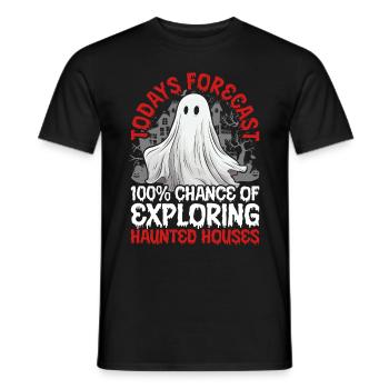 Ghost Hunt Paranormal Investigator Haunted Houses - T-shirt homme - noir - Devant - AI Model Male 178 light (178cm)