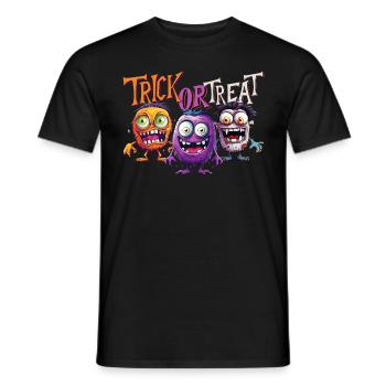 Halloween Monster Trick ou Treat Cute Creepy - T-shirt homme - noir - Devant - AI Model Male 178 light (178cm)