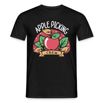 Apple Picking Crew - Men's T-Shirt - black - Front - AI Model Male 178 light (178cm)