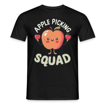 Apple Picking Squad - Men's T-Shirt - black - Front - AI Model Male 178 light (178cm)