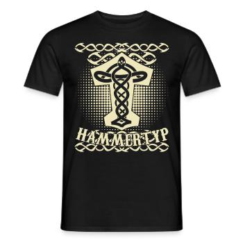 Steinmetz Wikinger Hammer Zimmermann - Männer T-Shirt - Schwarz - Vorne - AI Model Male 178 light (178cm)