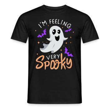 Mi sento molto spettrale Halloween - T-shirt uomo - nero - Fronte - AI Model Male 178 light (178cm)