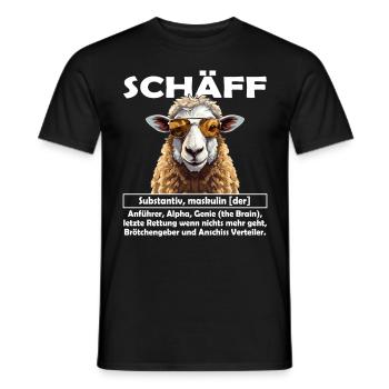 Schäff | Chef | Teamleiter| Abteilungsleiter - Männer T-Shirt - Schwarz - Vorne - AI Model Male 178 light (178cm)