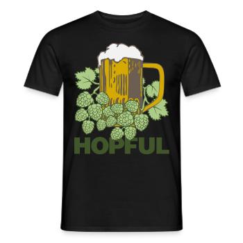 Hops Beer Saying Brewery Hobby Brewer - Men's T-Shirt - black - Front - AI Model Male 178 light (178cm)