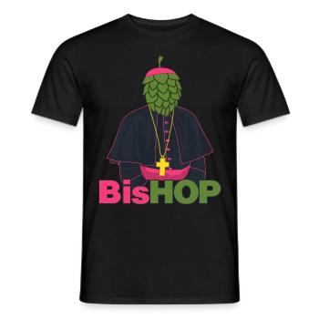 Hops Bishop Beer Brewery - Men's T-Shirt - black - Front - AI Model Male 178 light (178cm)