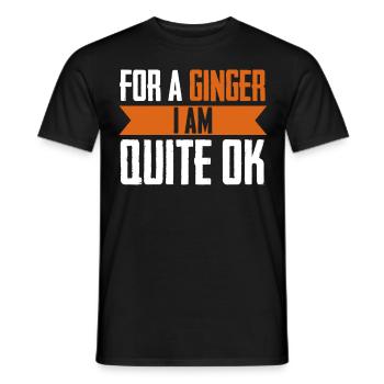 Rote Haare Witz Rothaarig Rotschopf - Männer T-Shirt - Schwarz - Vorne - AI Model Male 178 light (178cm)